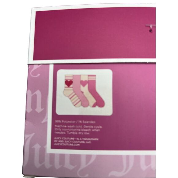 Juicy Couture Crew Socks Gift Set of 4 - Picture 2 of 2